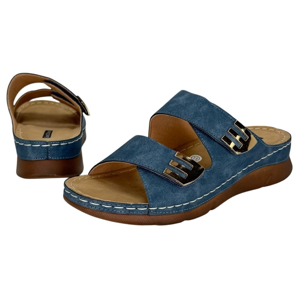 Good Choice Gretchen Navy Womens Sandals Size 7.5M - Picture 9 of 12